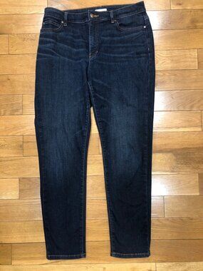 Eileen Fisher Organic Cotton Blend High Waist Straight Leg Ankle Jeans Size 10